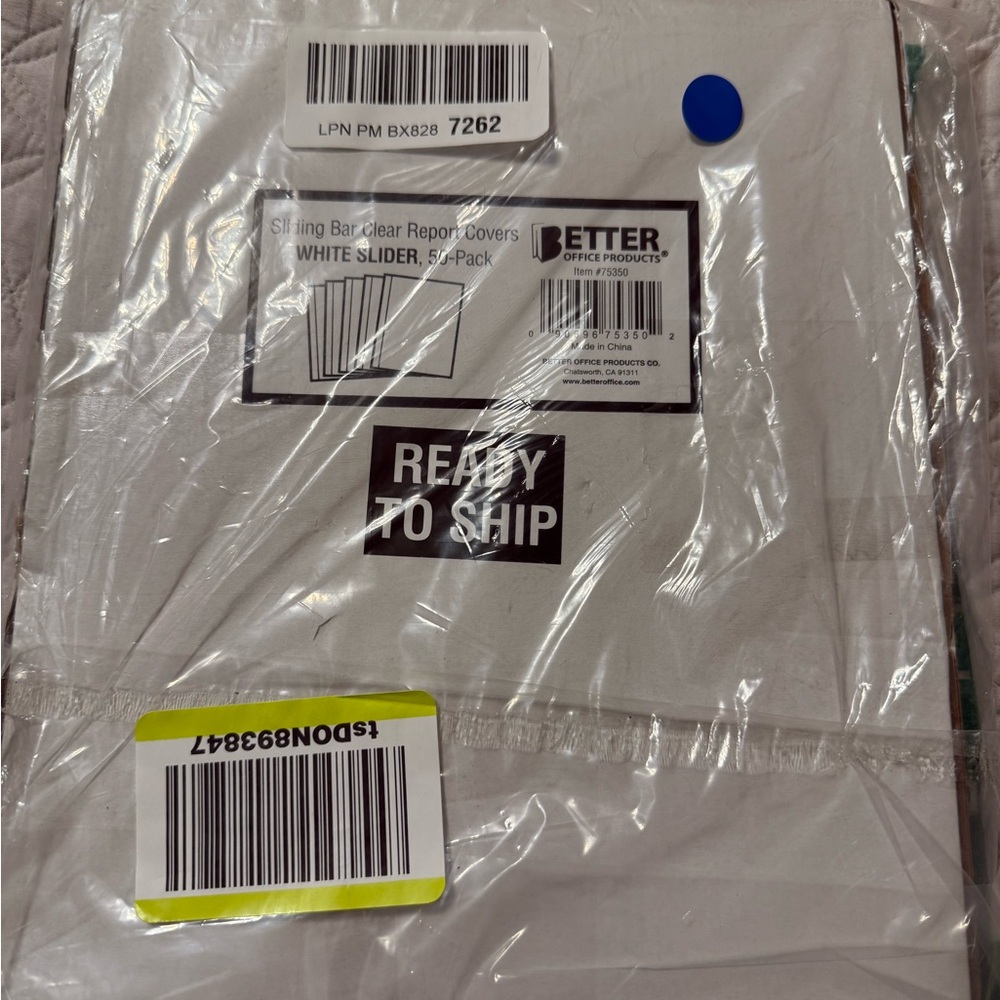 Better Office White Slider Report Covers